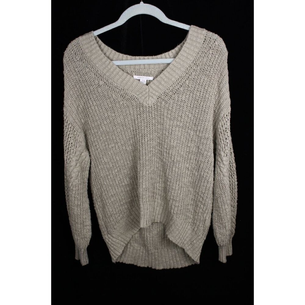 American Eagle Outfitters V-Neck Sweater Long Sleeve Pullover High Low Women's S